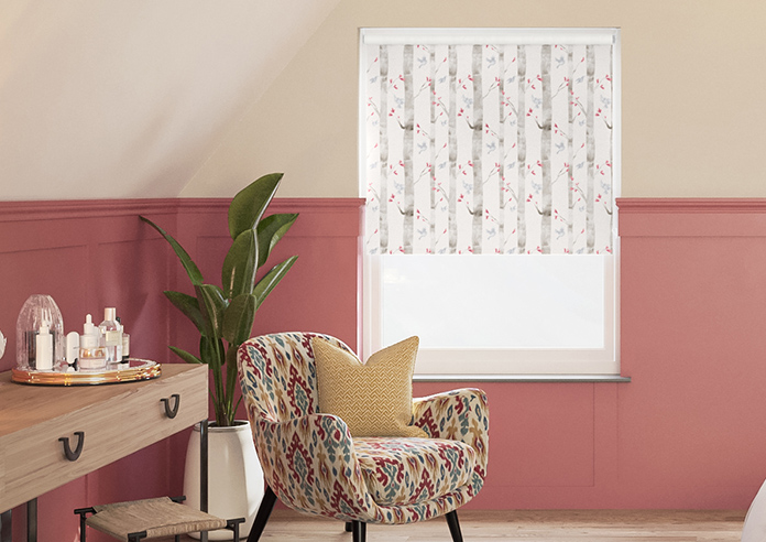 Watercolour Woods, Pink - Twist&Fit Roller Blind - Image 3